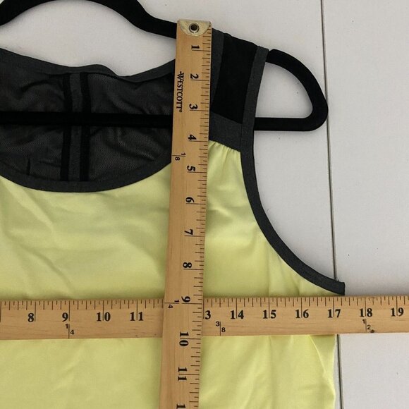 TAIL Tank Top Womens Small Yellow Black Mesh Back Sleeveless Stretch Golf Tennis - Picture 8 of 9